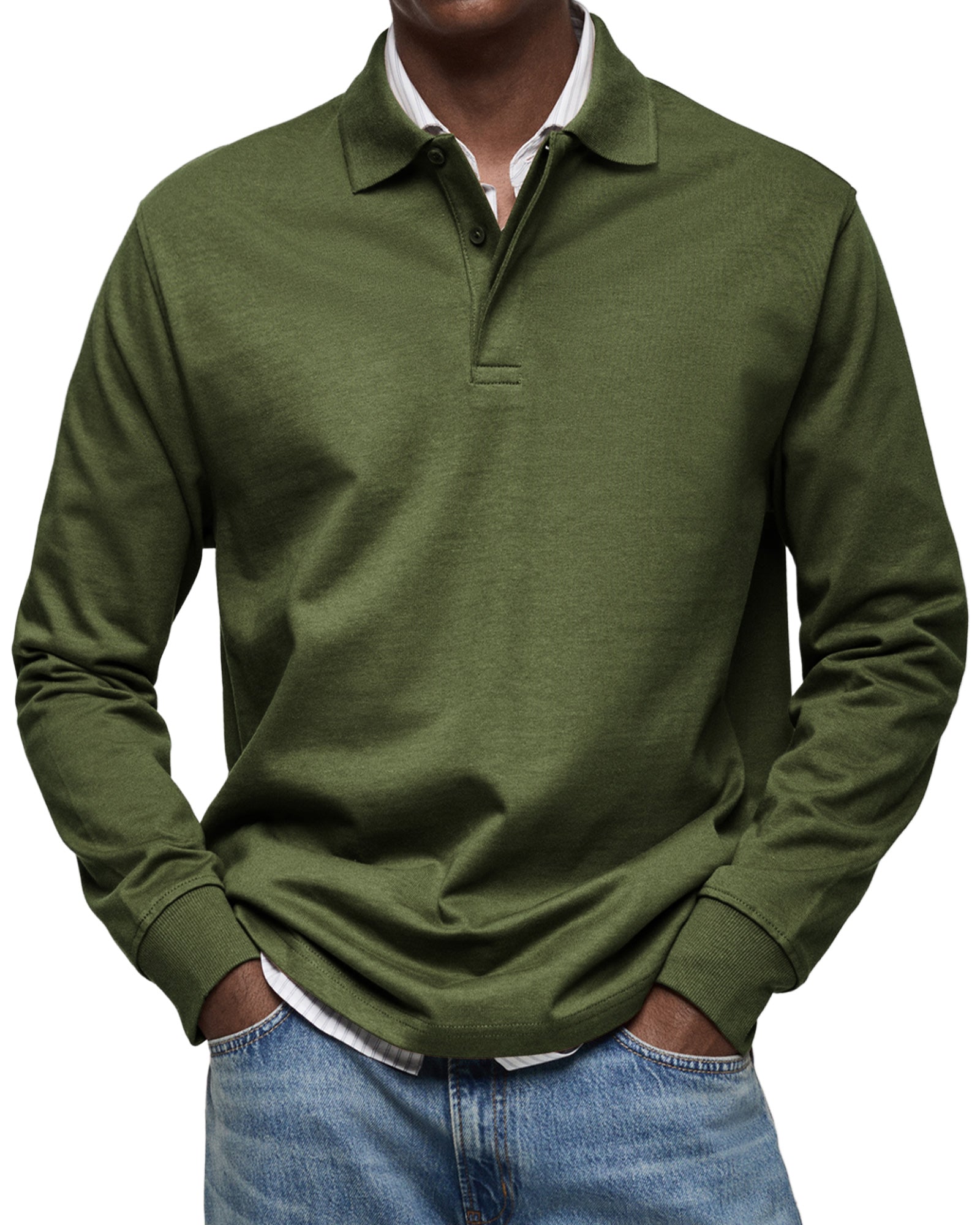 Helvano | Langarm-Poloshirt für Herren
