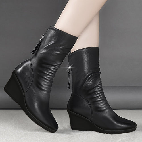 Helvano | Wadenhohe Keilstiefel für Damen