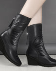 Helvano | Wadenhohe Keilstiefel für Damen