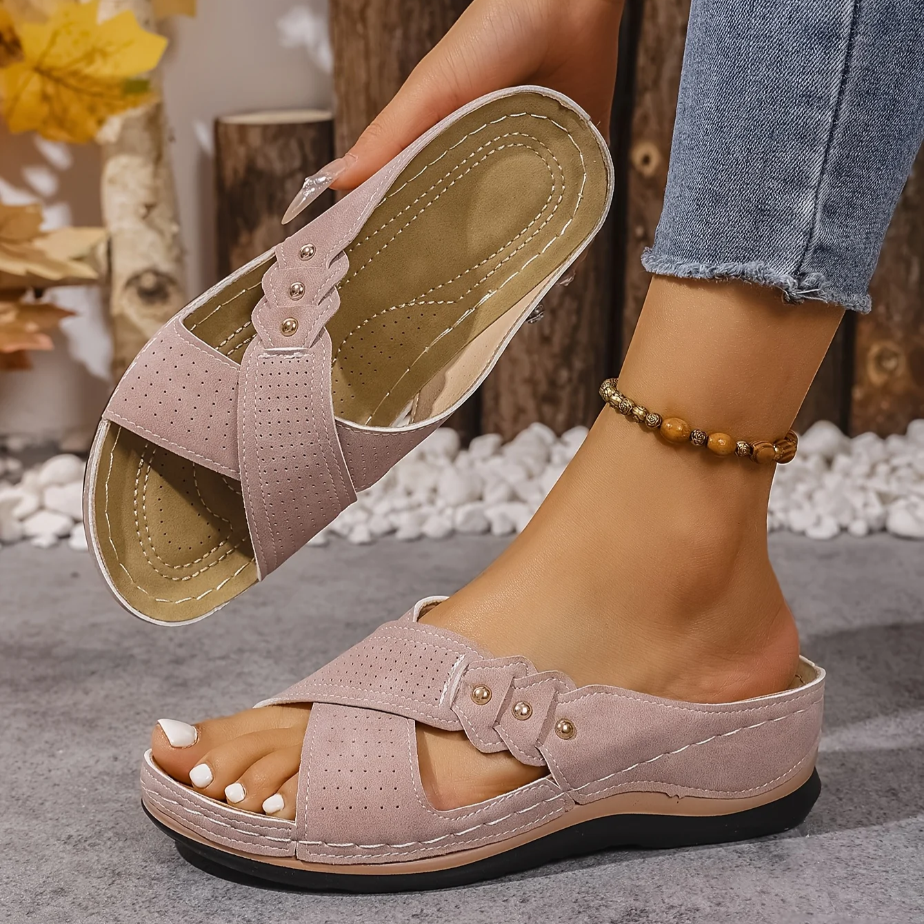 Helvano | Damen-Sandalen mit Keilabsatz