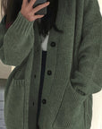 Helvano | Lockere Damen-Strickjacke mit Knopfleiste