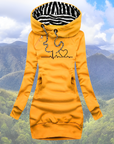 Helvano | Damen Hoodie mit Herzschlag-Print