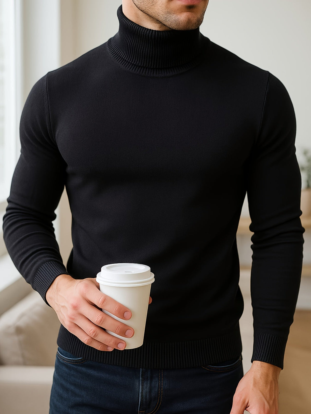 Helvano | Strickpullover mit Stehkragen für Herren