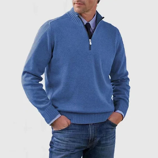 Helvano | Herren Troyer-Pullover mit Halbreissverschluss