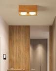 Helvano | Holz-Deckenleuchte für Wohnzimmer