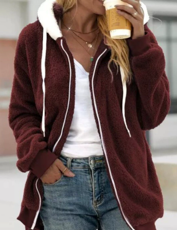 Helvano | Extra warmer Teddy-Fleece Zip-Hoodie für Damen