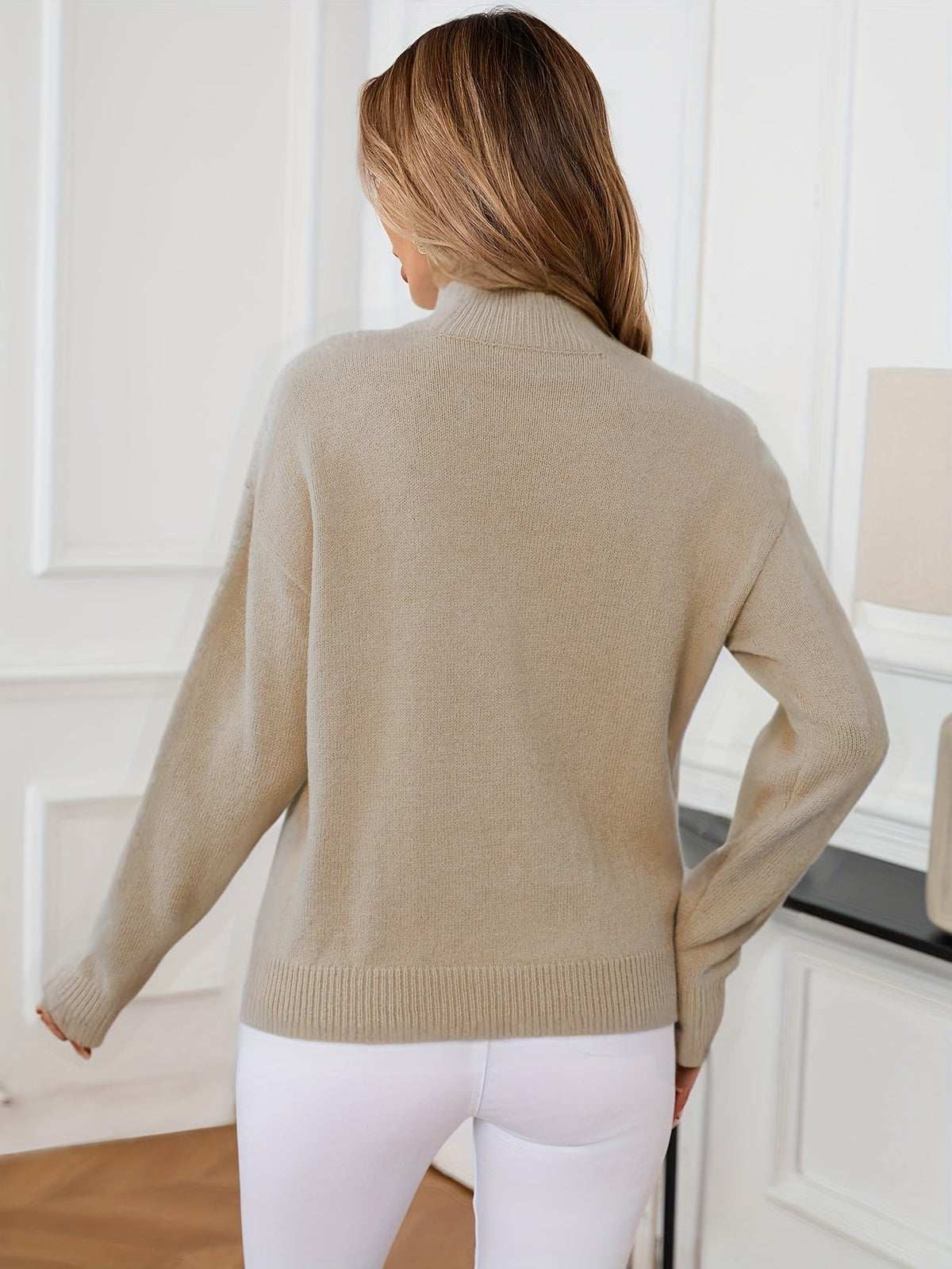 Helvano | Strickpullover mit Stehkragen für Damen