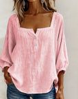 Helvano | Bluse mit eckigem Kragen für Damen