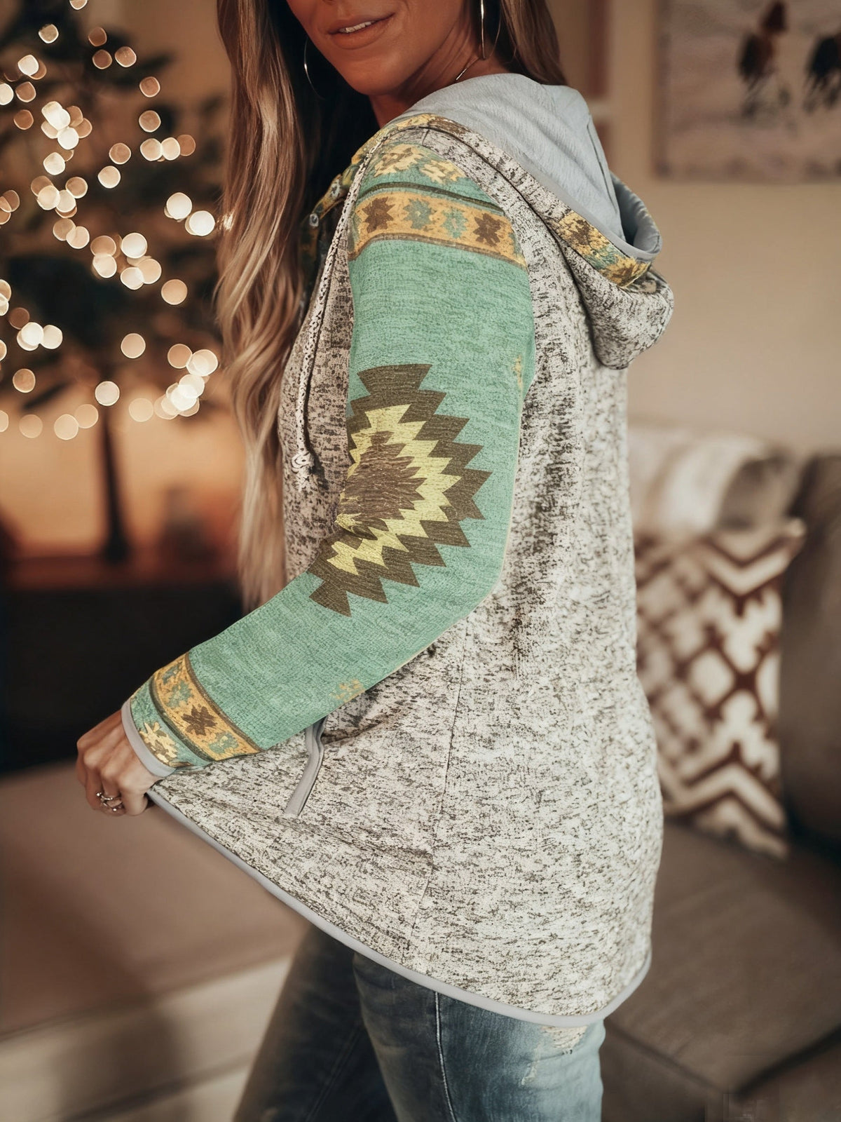 Helvano | Damen Hoodie im Western-Look