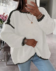 Helvano | Damen Strickpullover mit U-Boot-Ausschnitt
