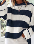 Helvano | Lockerer Colorblock-Strickpullover für Damen