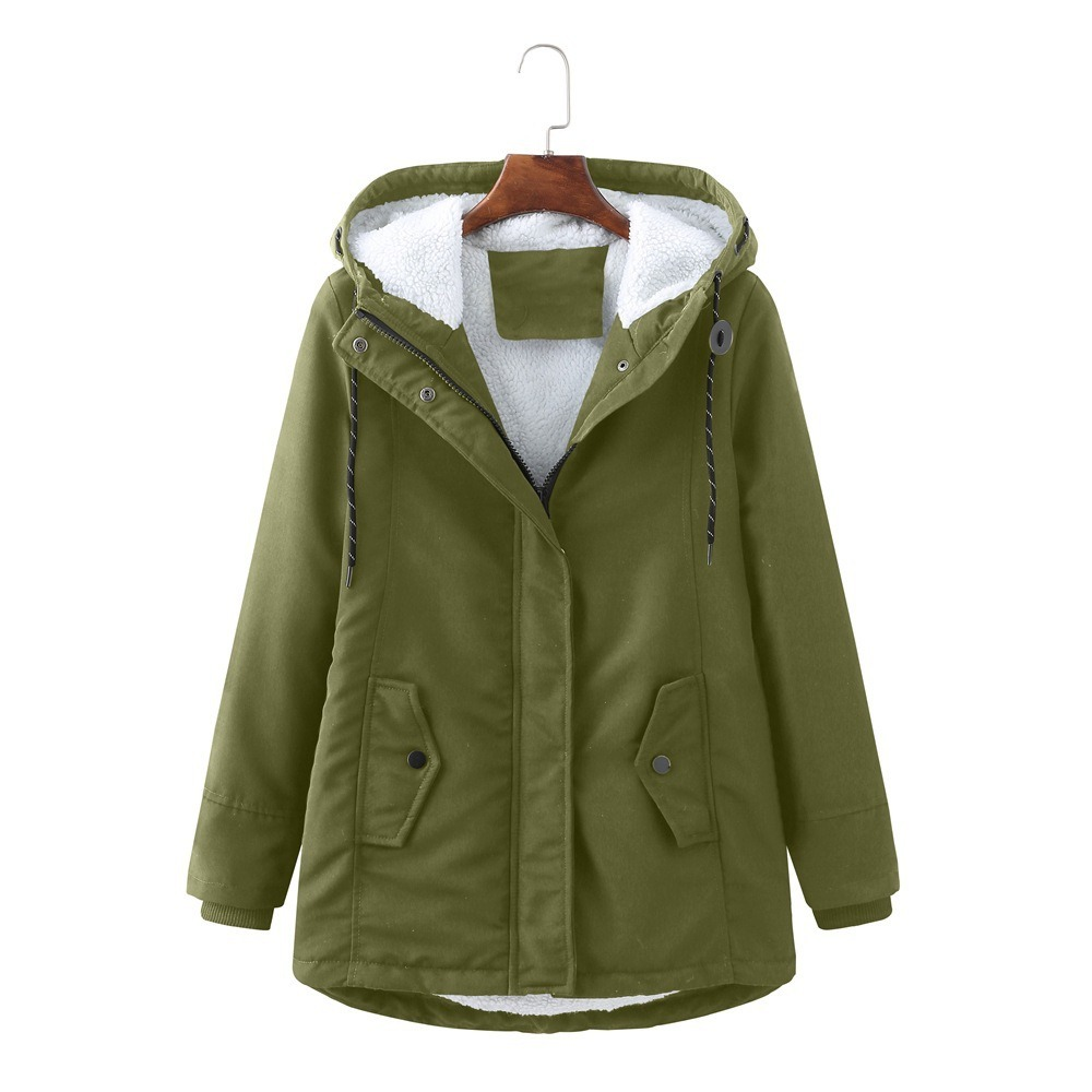 Helvano | Warmer Wintermantel mit Kapuze für Damen