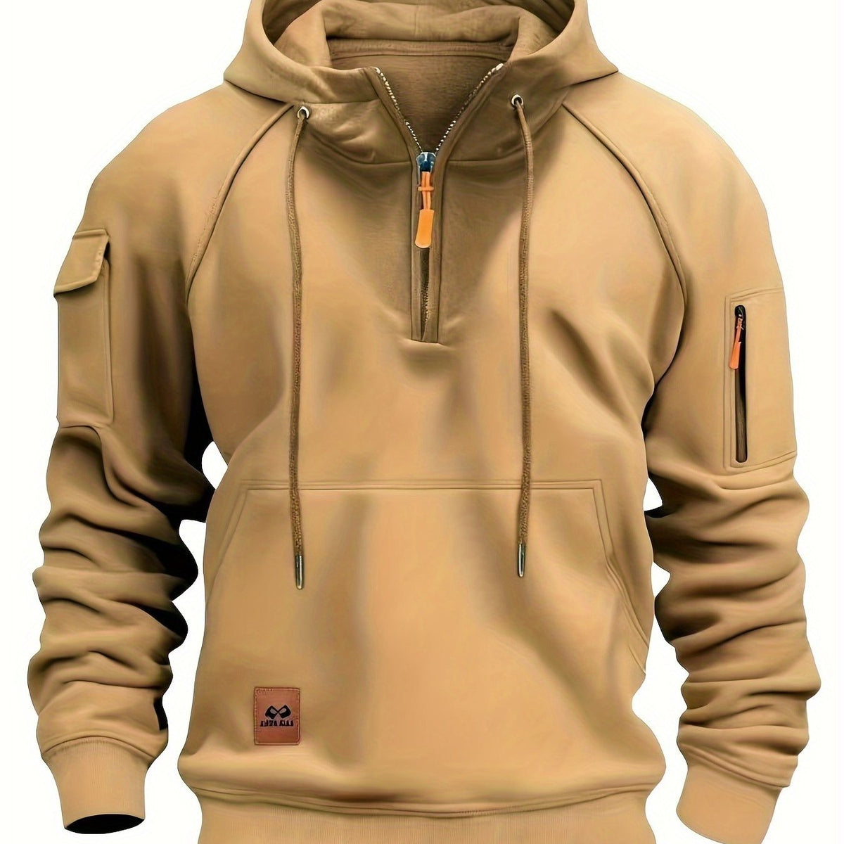 Helvano | Utility-Hoodie mit Kurzreissverschluss für Herren