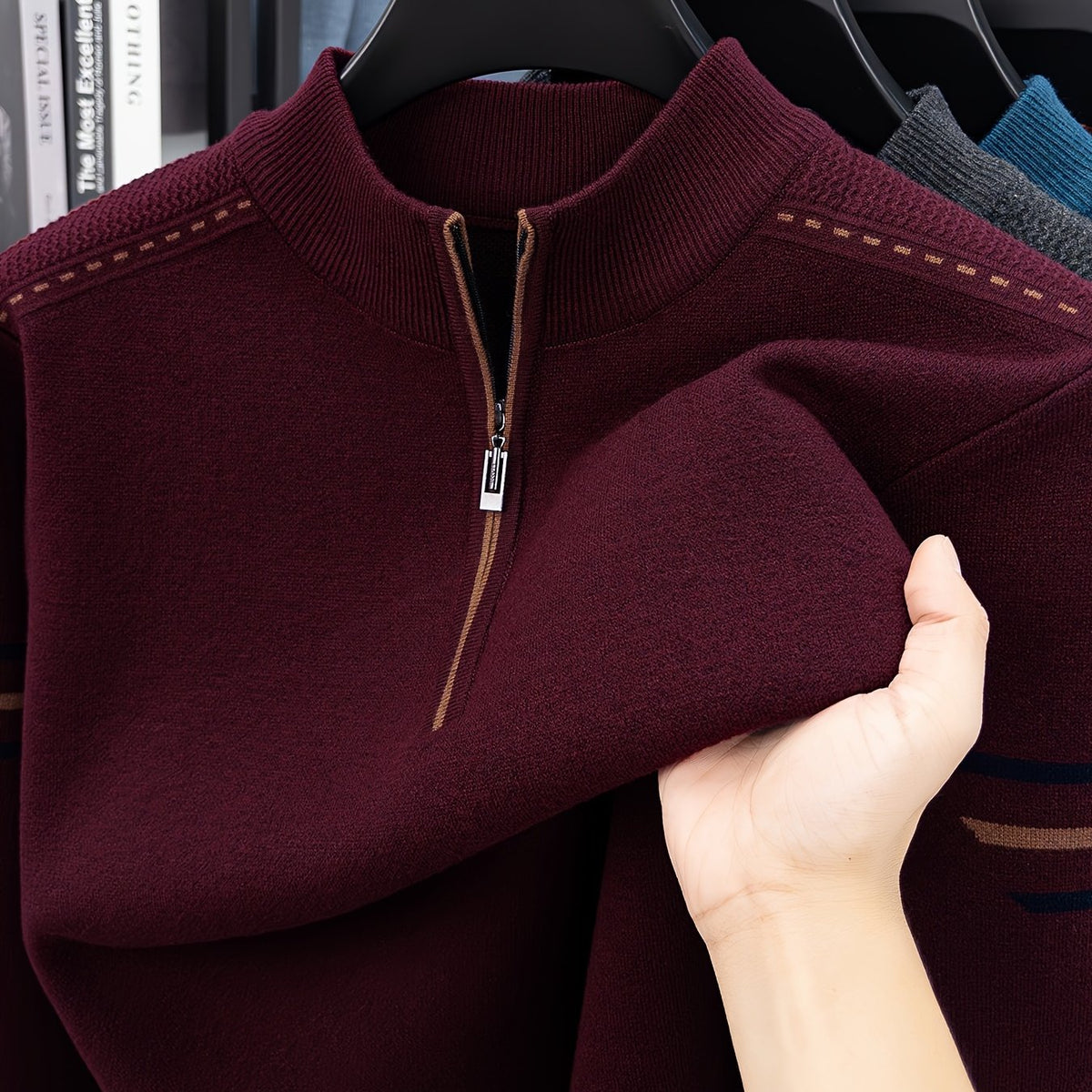 Helvano | Strickpullover mit Half-Zip für Herren