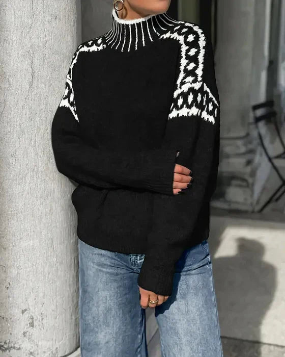 Helvano | Gemusterter Strickpullover für Damen