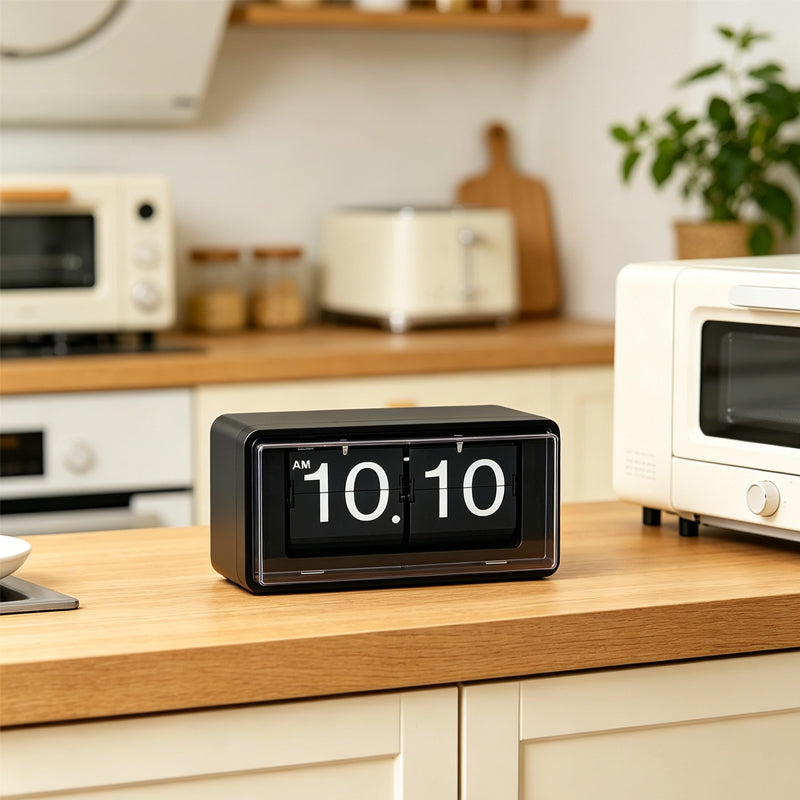 Helvano | Flip Clock im Retro-Stil mit automatischer Anzeige