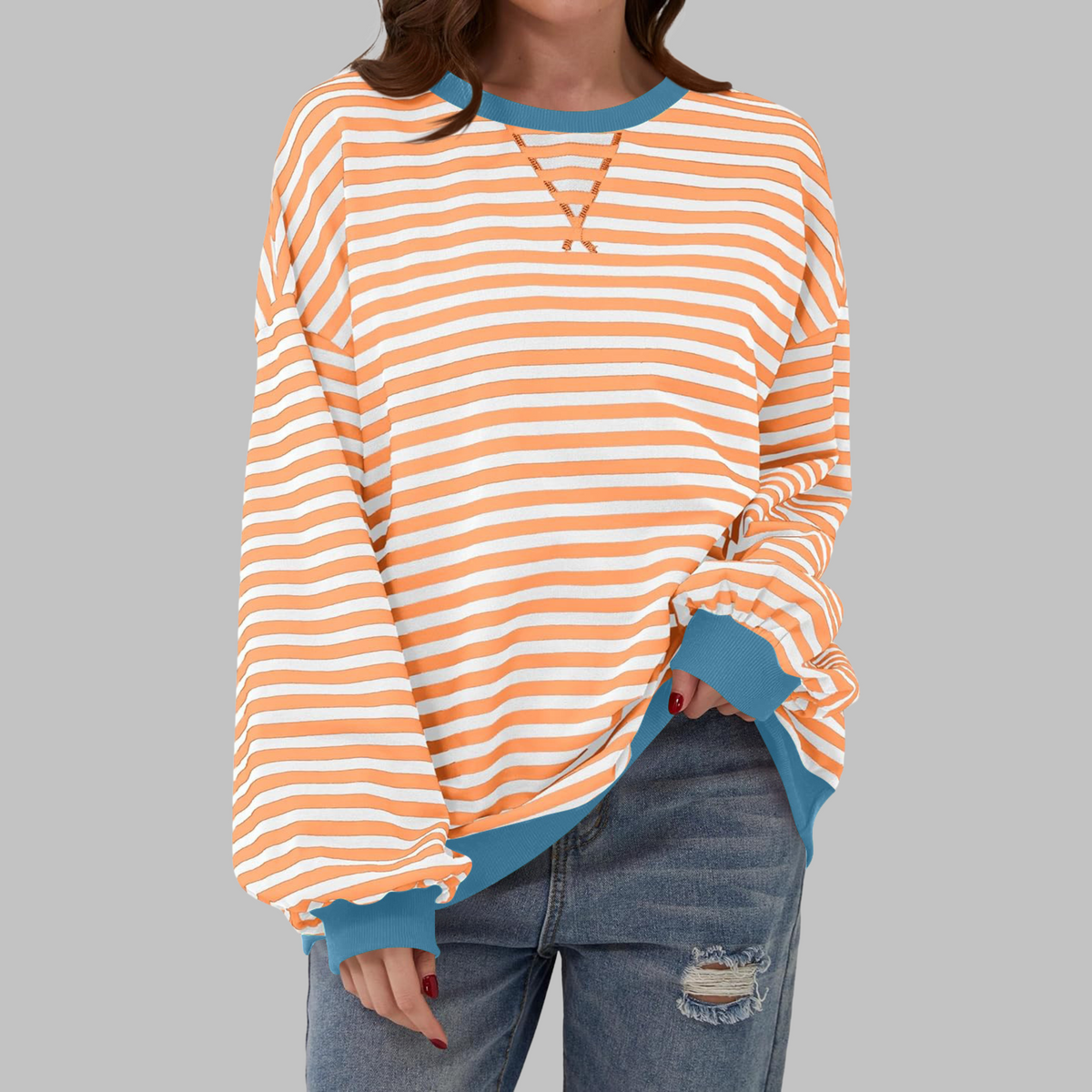 Helvano | Gestreiftes Langarm-Sweatshirt für Damen