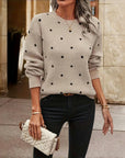 Helvano | Damen-Strickpullover mit Punkten