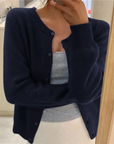 Helvano | Weiche Strickjacke mit Knöpfen für Damen