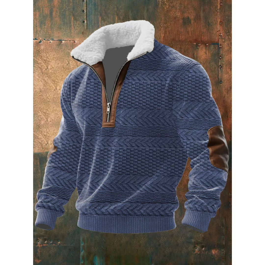 Helvano | Fleece-Pullover mit Stehkragen für Herren