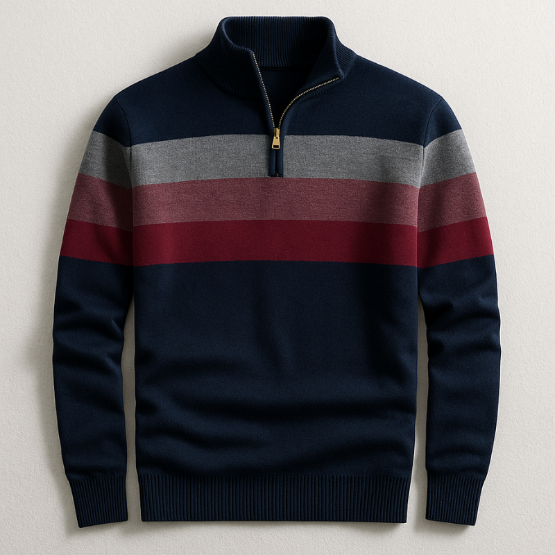 Helvano | Herren Strickpullover mit Reissverschluss