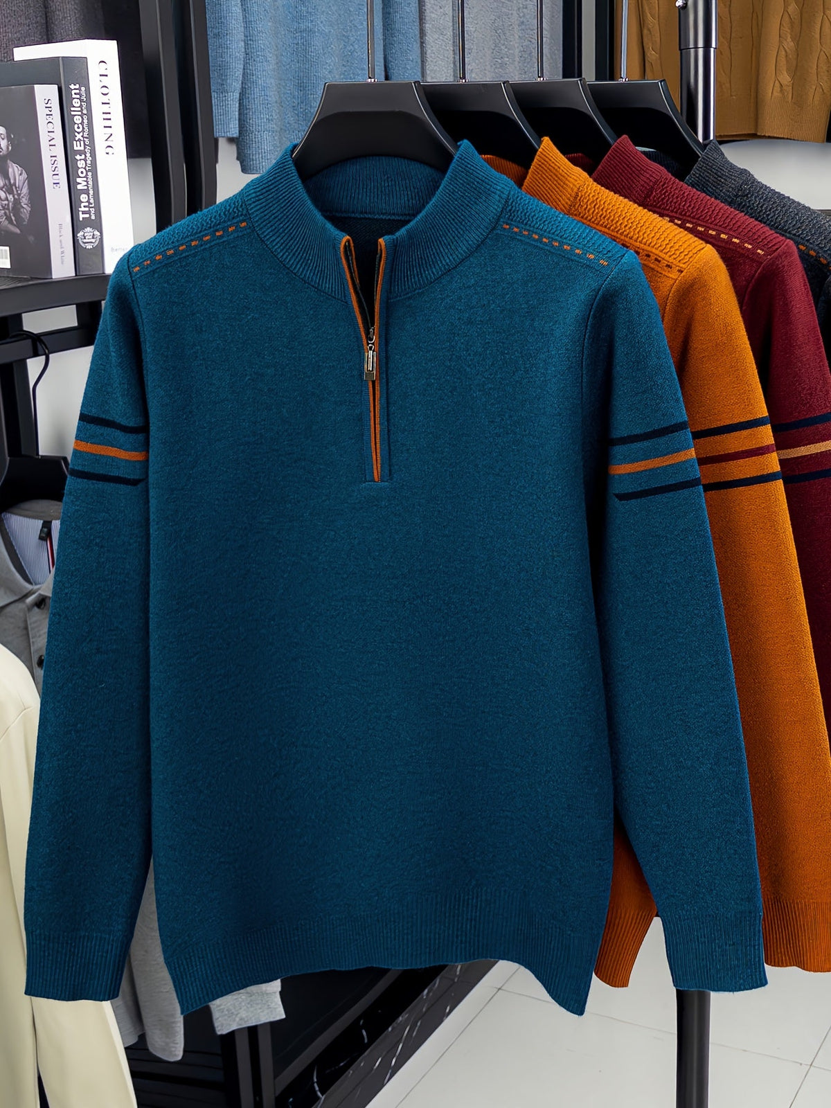 Helvano | Strickpullover mit Half-Zip für Herren