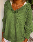 Helvano | Lockerer Strickpullover mit Kapuze