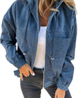 Helvano | Cordjacke mit Kapuze und Kordelzug für Damen