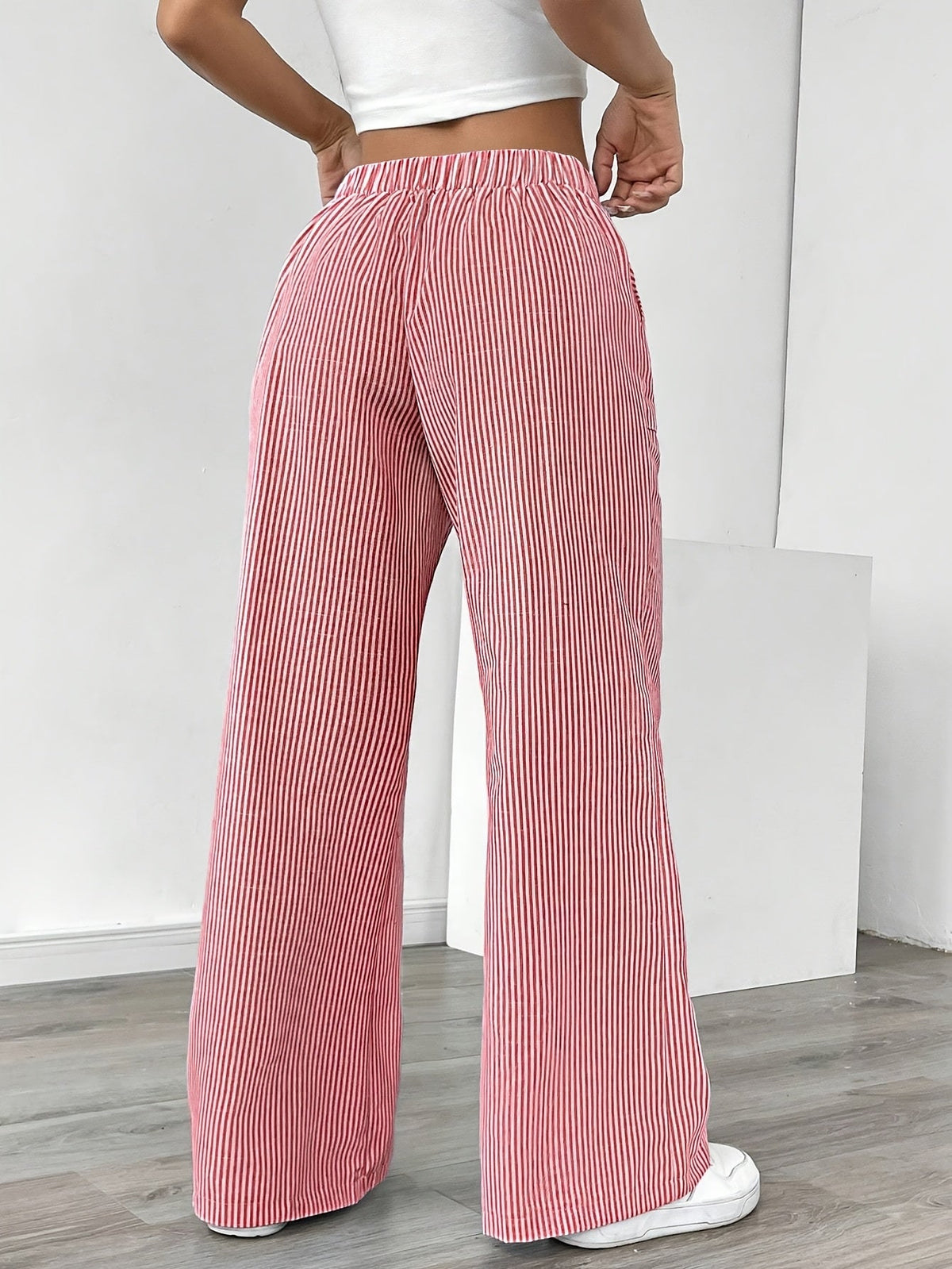 Helvano | Weite gestreifte Hose für Damen