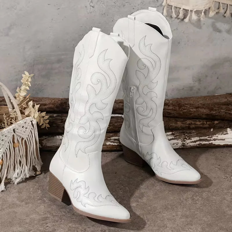 Helvano | Damen-Cowboystiefel mit Stickerei