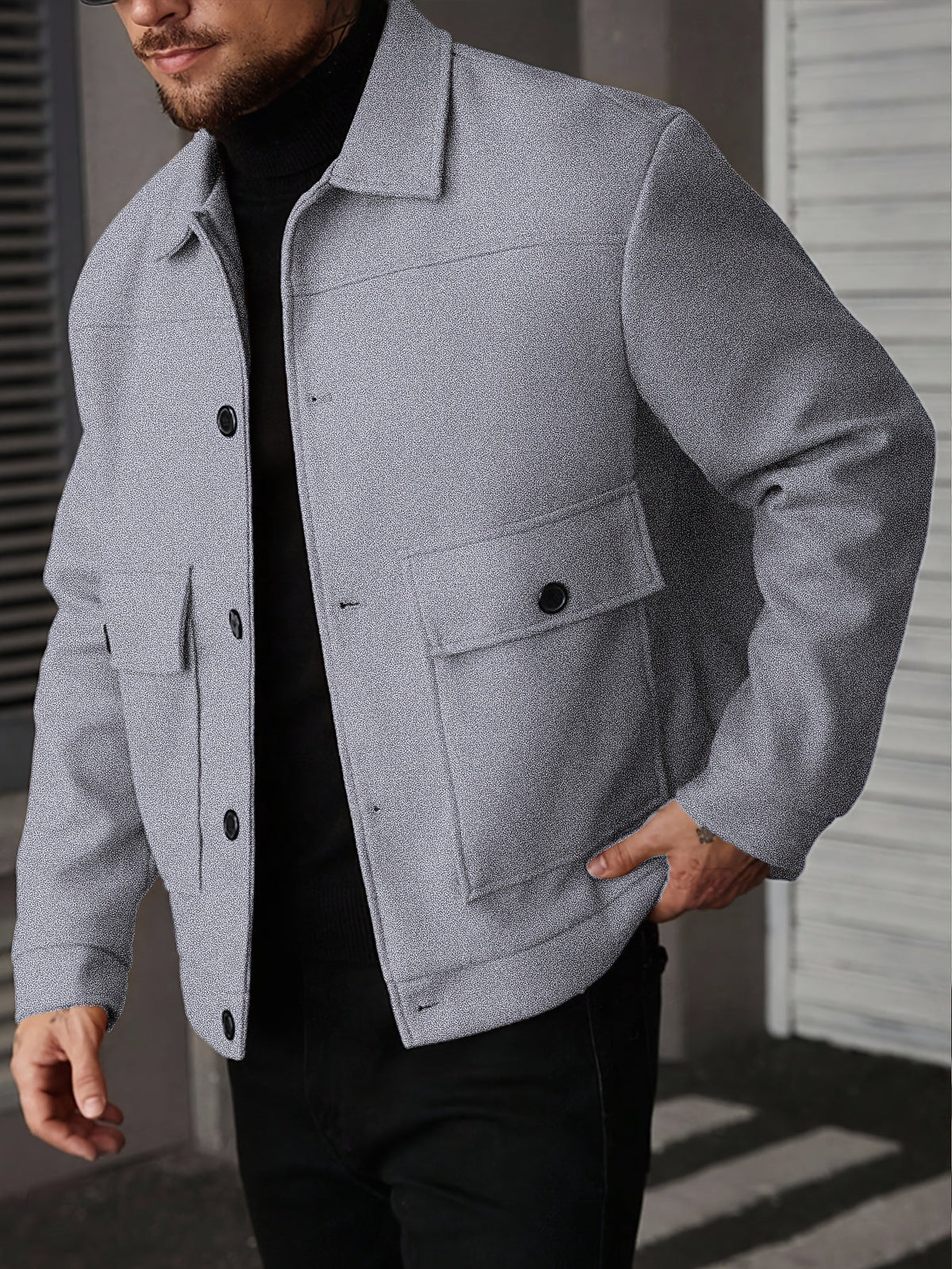 Helvano | Strukturierte Utility-Jacke für Herren