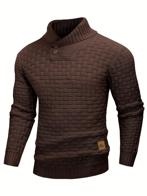 Helvano | Strickpullover mit Schalkragen für Herren