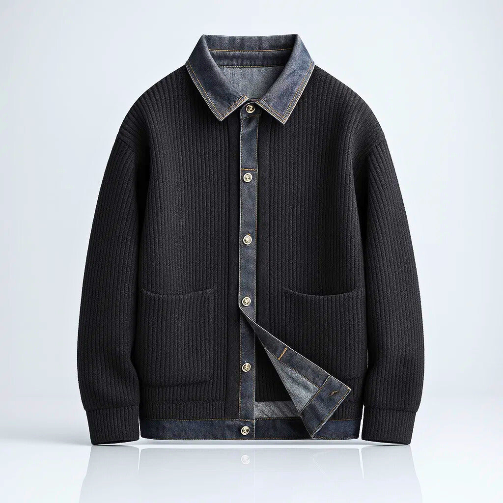 Helvano | Jeansjacke mit Strick für Herren