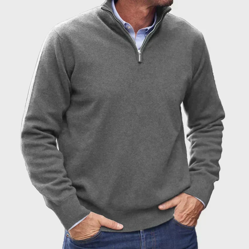 Helvano | Herren Troyer-Pullover mit Zip