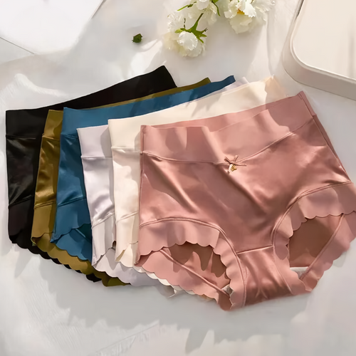 Helvano | Nahtlose Satin-Slips für Damen – 5er-Pack