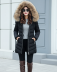 Helvano | Daunenjacke mit Fellkragen für Damen