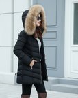 Helvano | Daunenjacke mit Fellkragen für Damen