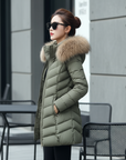 Helvano | Daunenjacke mit Fellkragen für Damen