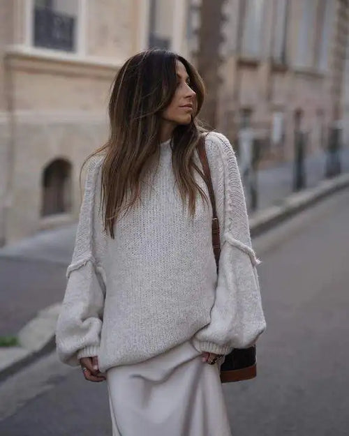 Helvano | Flauschiger Oversize Strickpullover für Damen