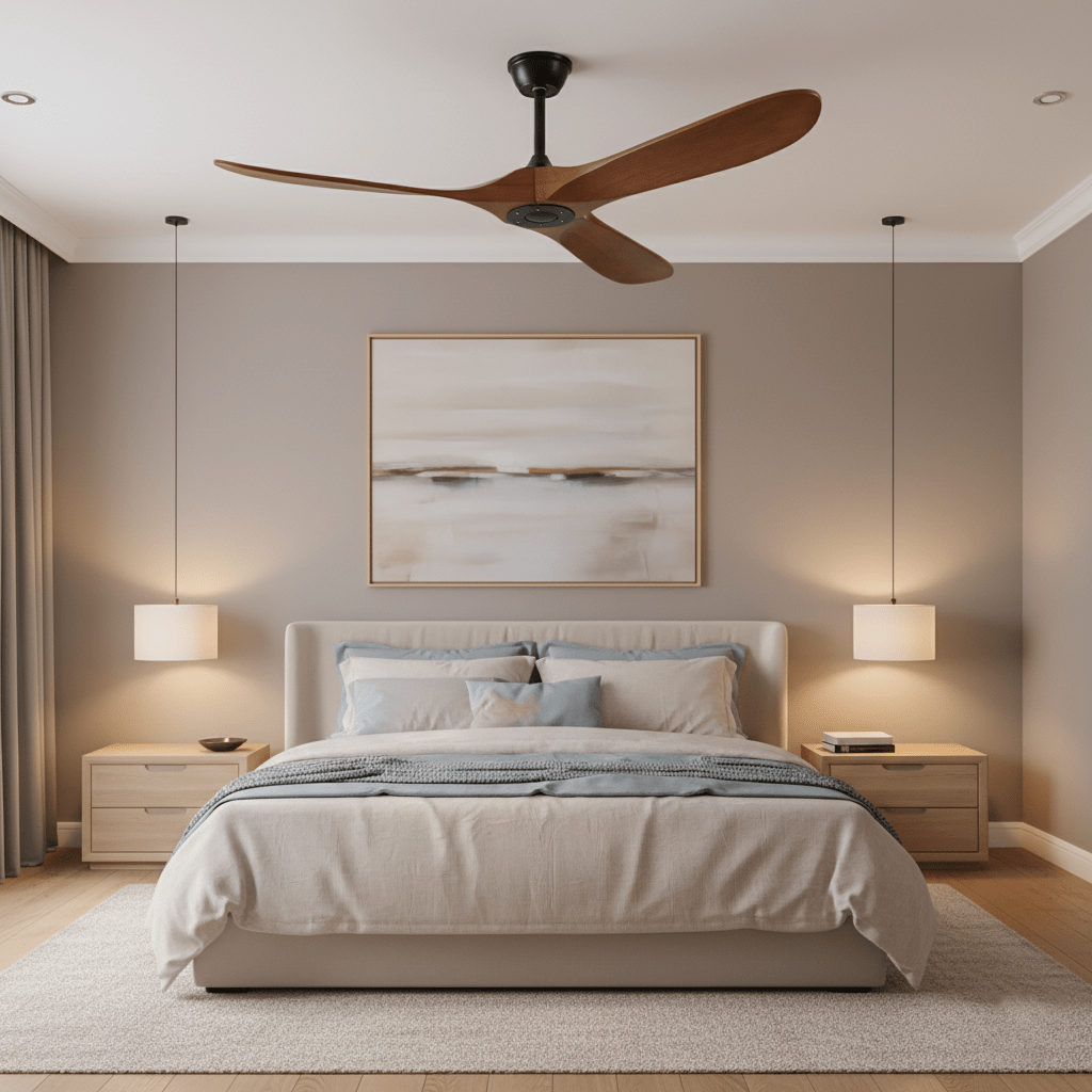 Helvano | Deckenventilator mit Licht und Fernbedienung in Schwarz