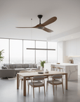 Helvano | Deckenventilator mit Licht und Fernbedienung in Schwarz