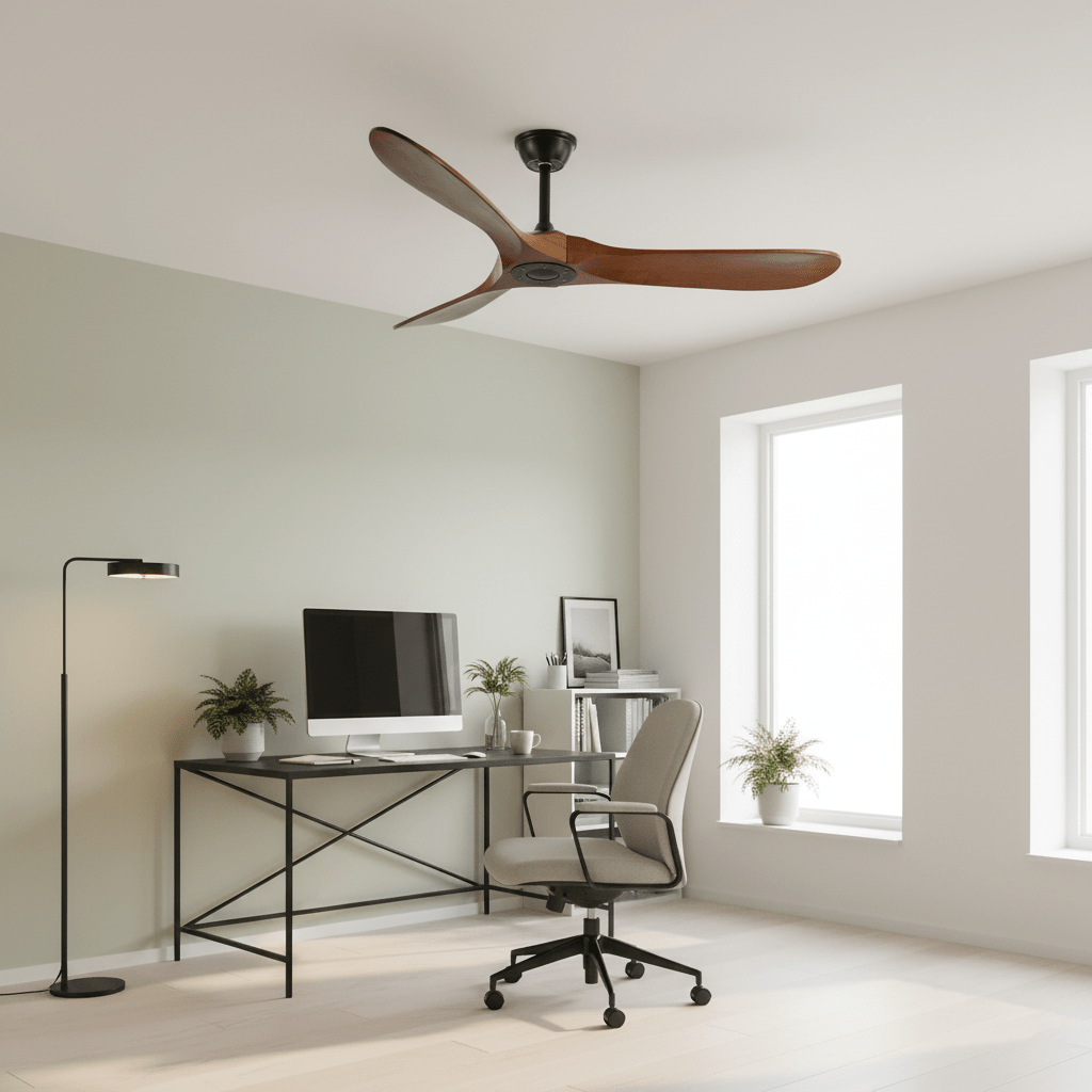 Helvano | Deckenventilator mit Licht und Fernbedienung in Schwarz