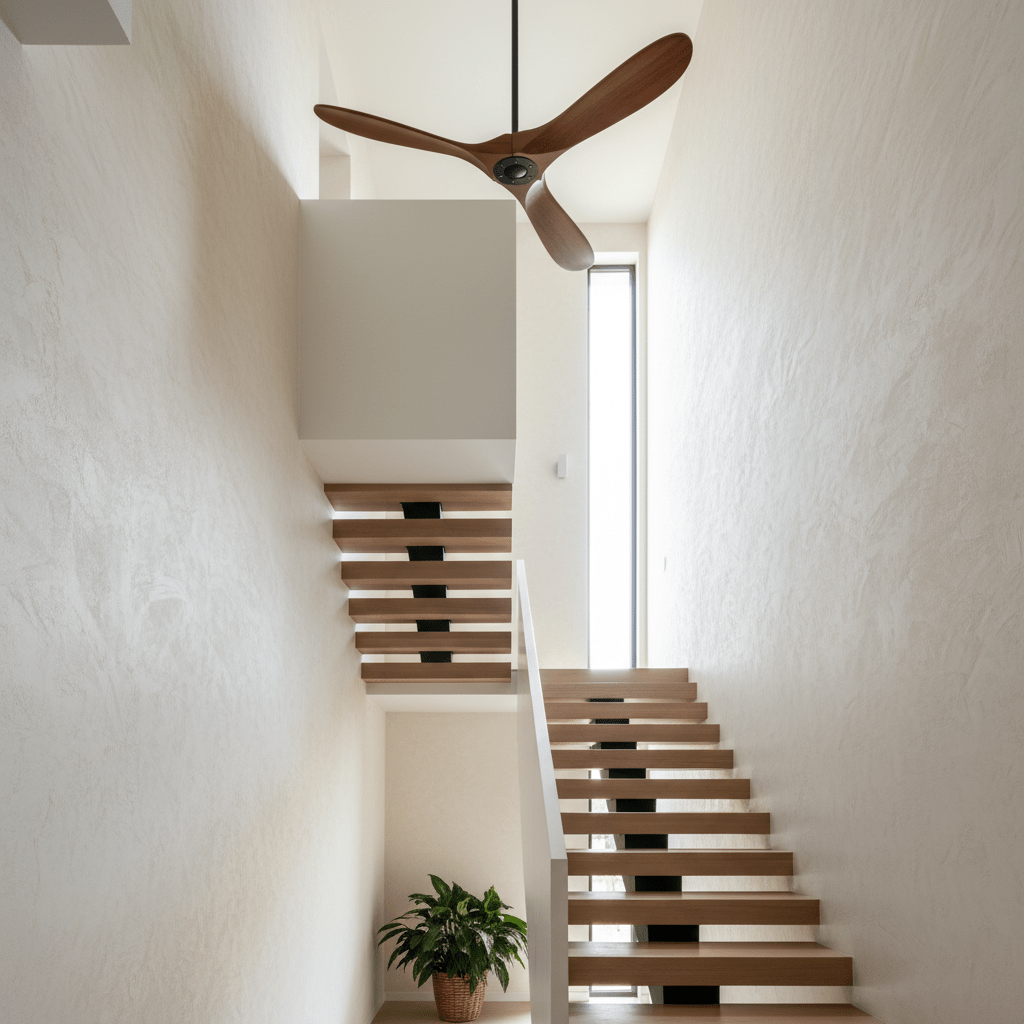 Helvano | Deckenventilator mit Licht und Fernbedienung in Schwarz