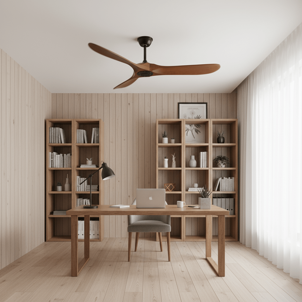 Helvano | Deckenventilator mit Licht und Fernbedienung in Schwarz