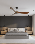 Helvano | Deckenventilator mit Licht und Fernbedienung in Schwarz