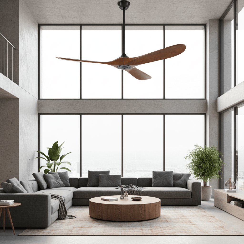 Helvano | Deckenventilator mit Licht und Fernbedienung in Schwarz