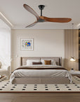 Helvano | Deckenventilator mit Licht und Fernbedienung in Schwarz
