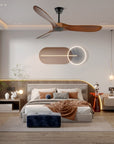 Helvano | Deckenventilator mit Licht und Fernbedienung in Schwarz