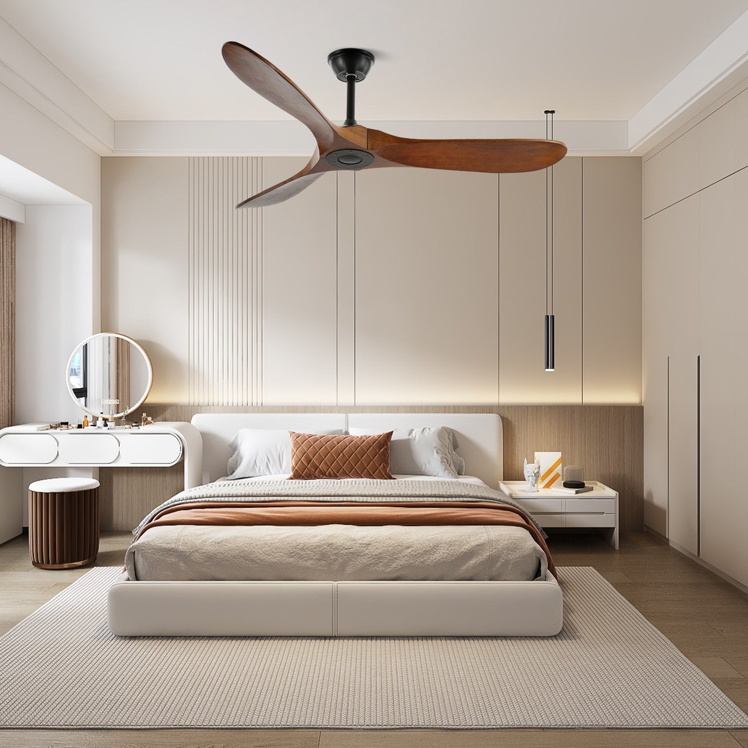 Helvano | Deckenventilator mit Licht und Fernbedienung in Schwarz