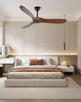 Helvano | Deckenventilator mit Licht und Fernbedienung in Schwarz